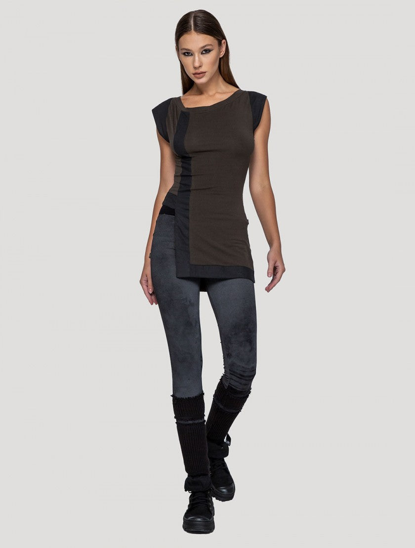 VENUS Sleeveless Tunic In Steel