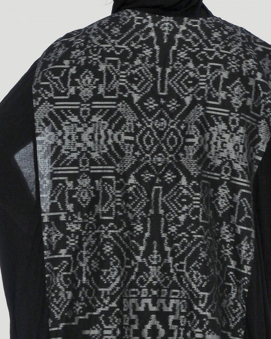IMMA Unisex Hooded Kaftan In Black