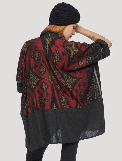UNISEX KIMONO KAFTAN In Red