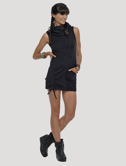GREGA Sleeveless Mini Dress In Black
