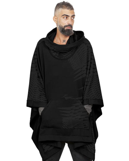 UNISEX SAJAX Poncho In Black