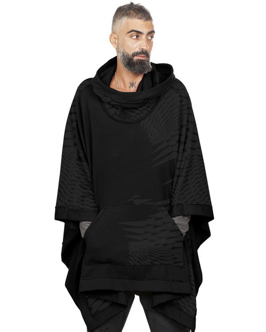 UNISEX SAJAX Poncho In Black