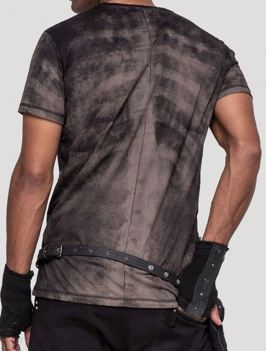 SPINAL RMX T-Shirt For Man In Black