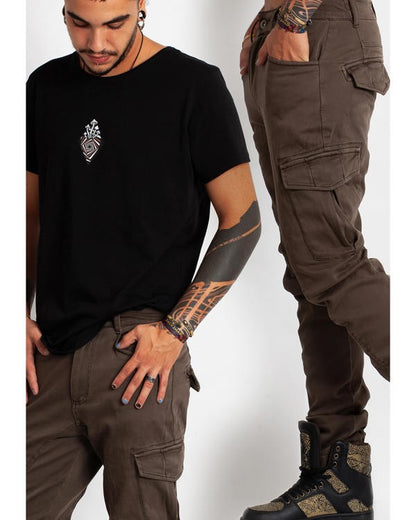 RIOT Heavy Drill Cotton Pants In Stone