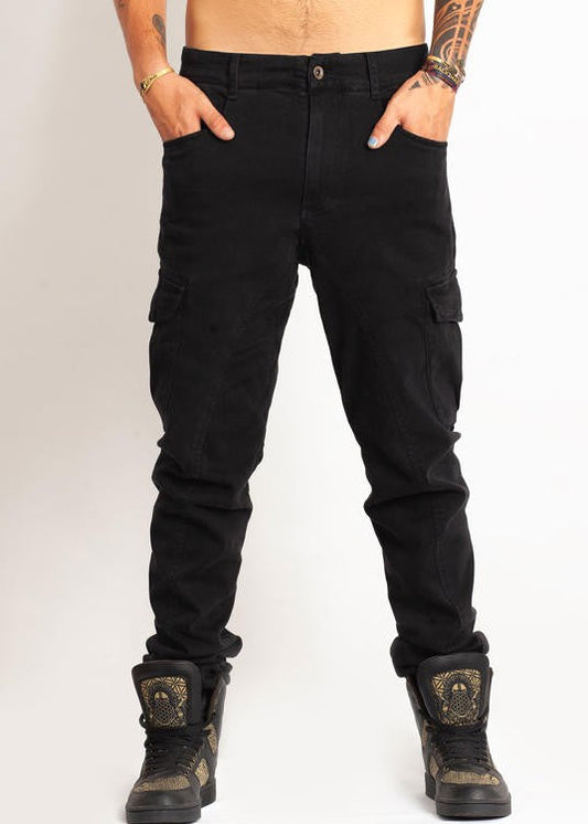 RIOT Heavy Drill Cotton Pants In Black