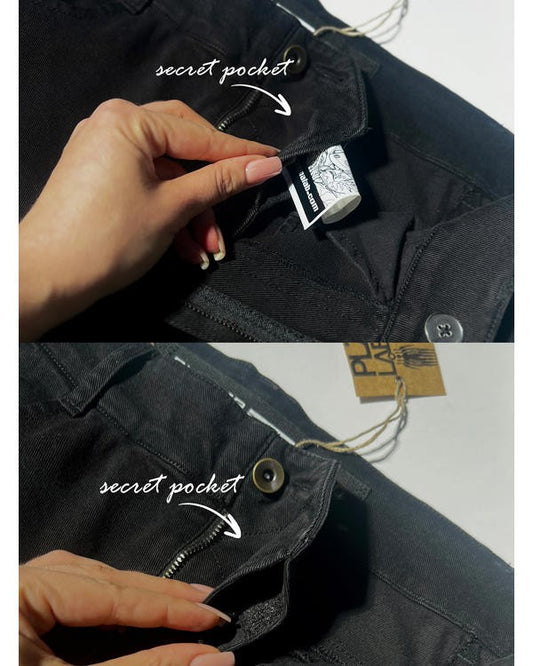 RIOT Heavy Drill Cotton Pants In Black