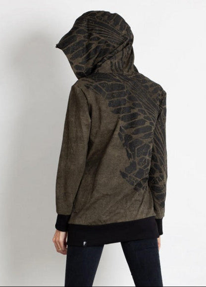 XTEX ZIP Hood Sweat In Olive