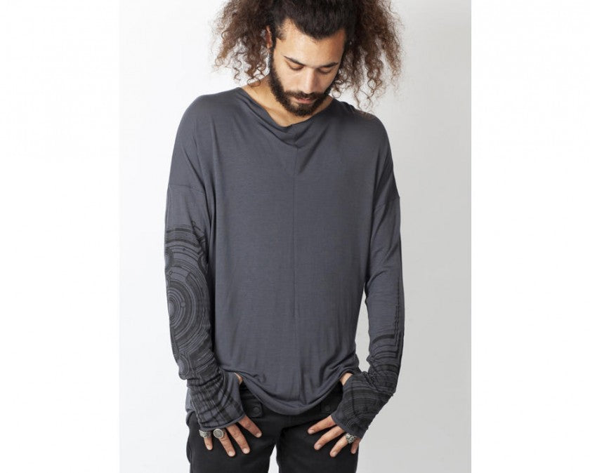 YOSHINORI Long Sleeve Shirt In Grey