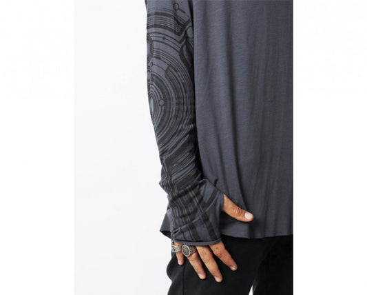 YOSHINORI Long Sleeve Shirt In Grey