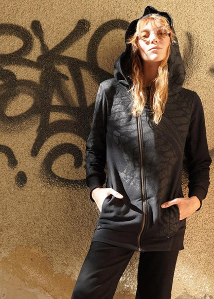 XTEX ZIP Hood Sweat In Black