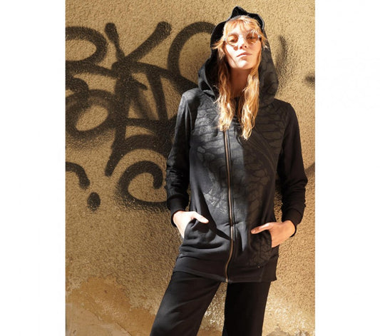 XTEX ZIP Hood Sweat In Black