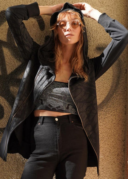 XTEX ZIP Hood Sweat In Black