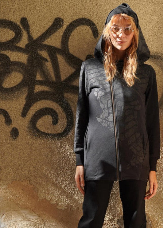 XTEX ZIP Hood Sweat In Black