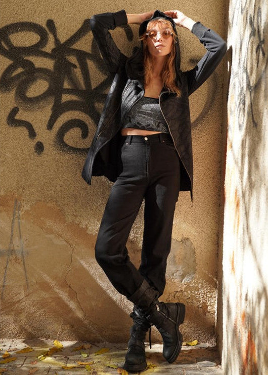 XTEX ZIP Hood Sweat In Black