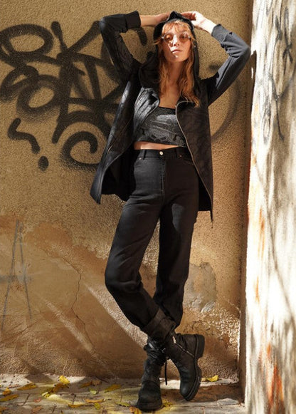 XTEX ZIP Hood Sweat In Black