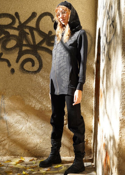 XTEX ZIP Hood Sweat In Black