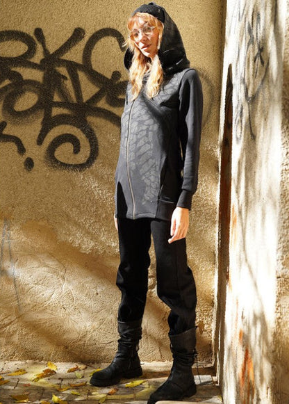 XTEX ZIP Hood Sweat In Black