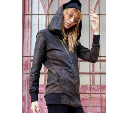 XTEX ZIP Hood Sweat In Black