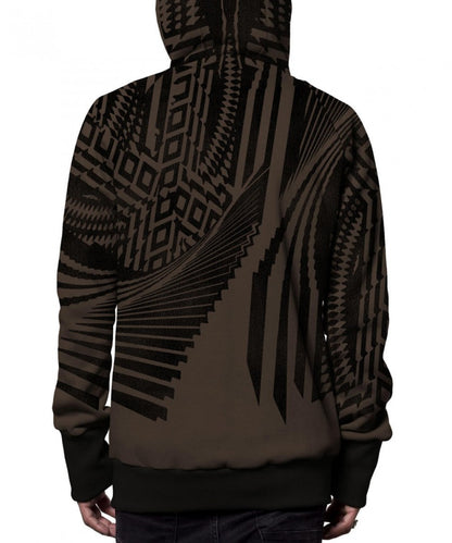ATAR Zipped Hood In Brown