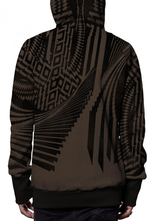 ATAR Zipped Hood In Brown