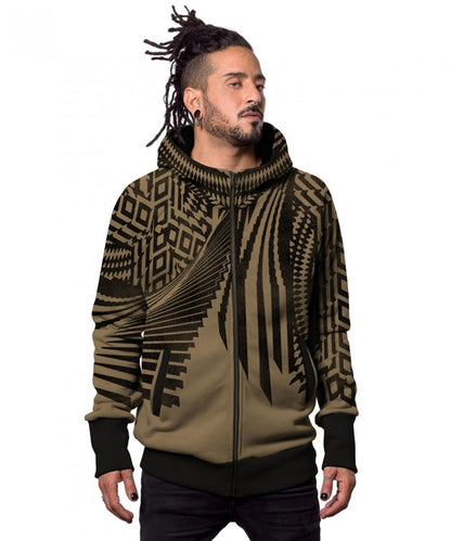 ATAR Zipped Hood In Moka