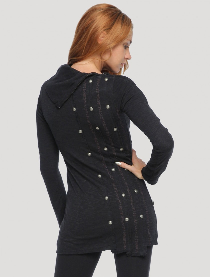 SERIAL Long Sleeves Mini Dress In Black