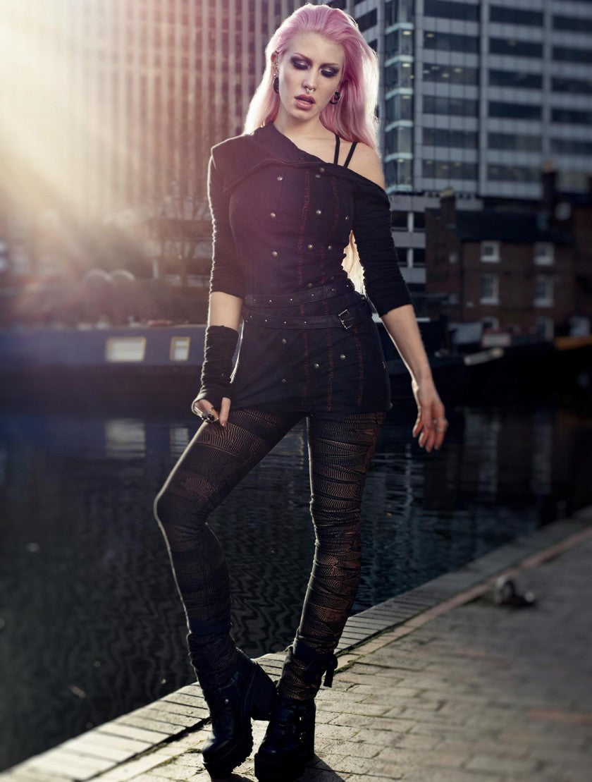 SERIAL Long Sleeves Mini Dress In Black