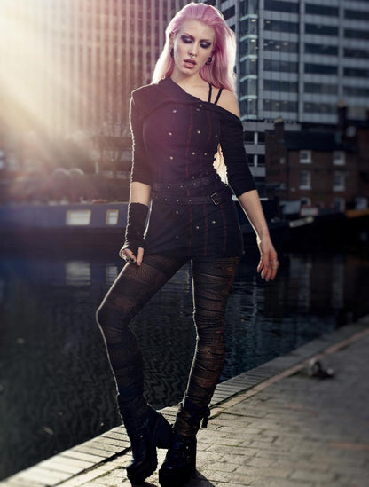 SERIAL Long Sleeves Mini Dress In Black