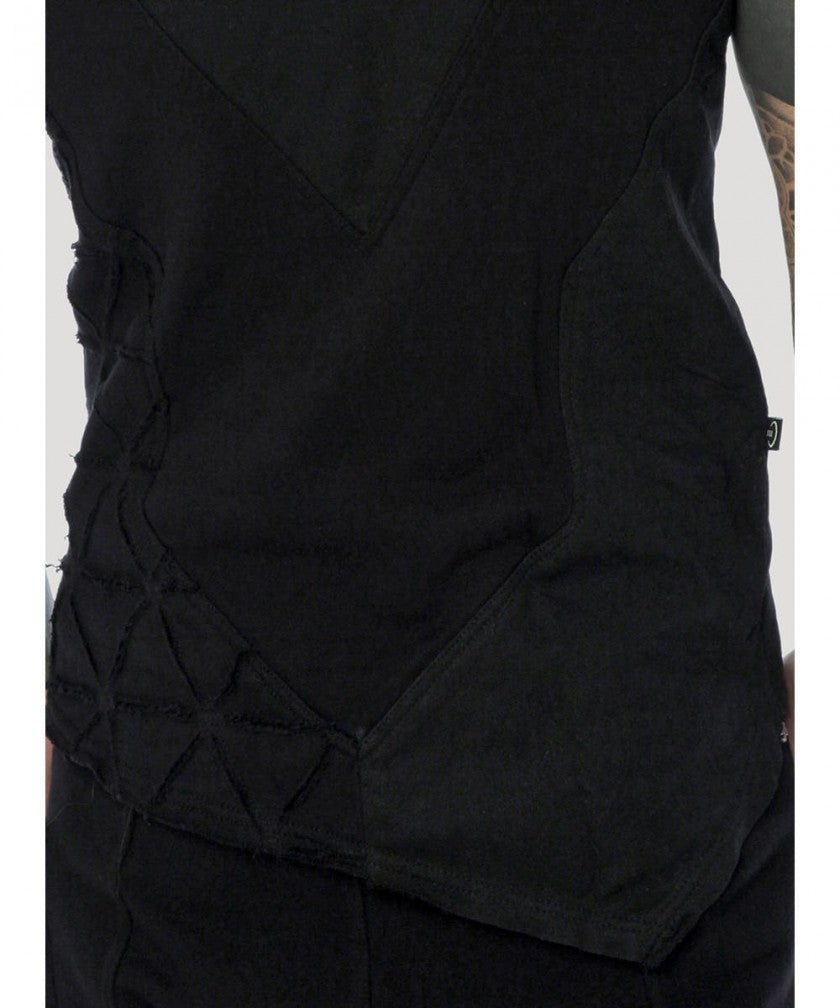 SHINOBI Hoodie Vest In Black