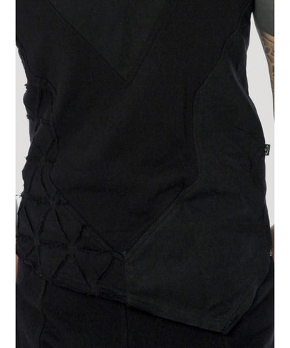 SHINOBI Hoodie Vest In Black