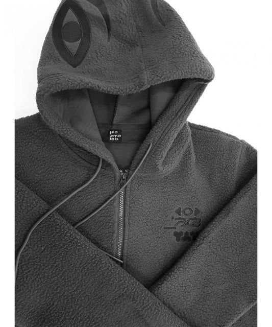 CEBURASHKA Hooded Jacket In Grey