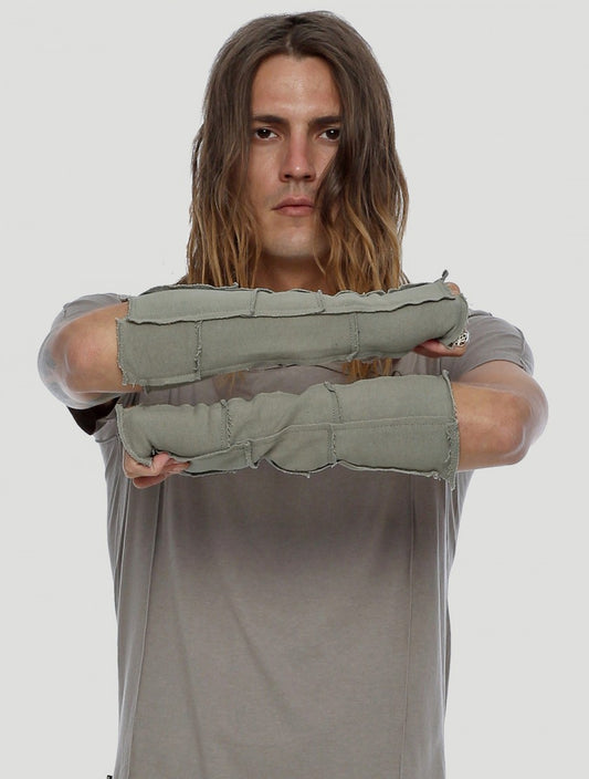 PATCHWORK Gloves In Cement