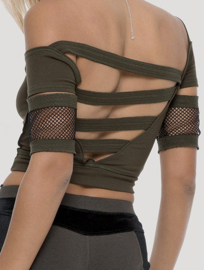 CRAY Crop Top In Olive