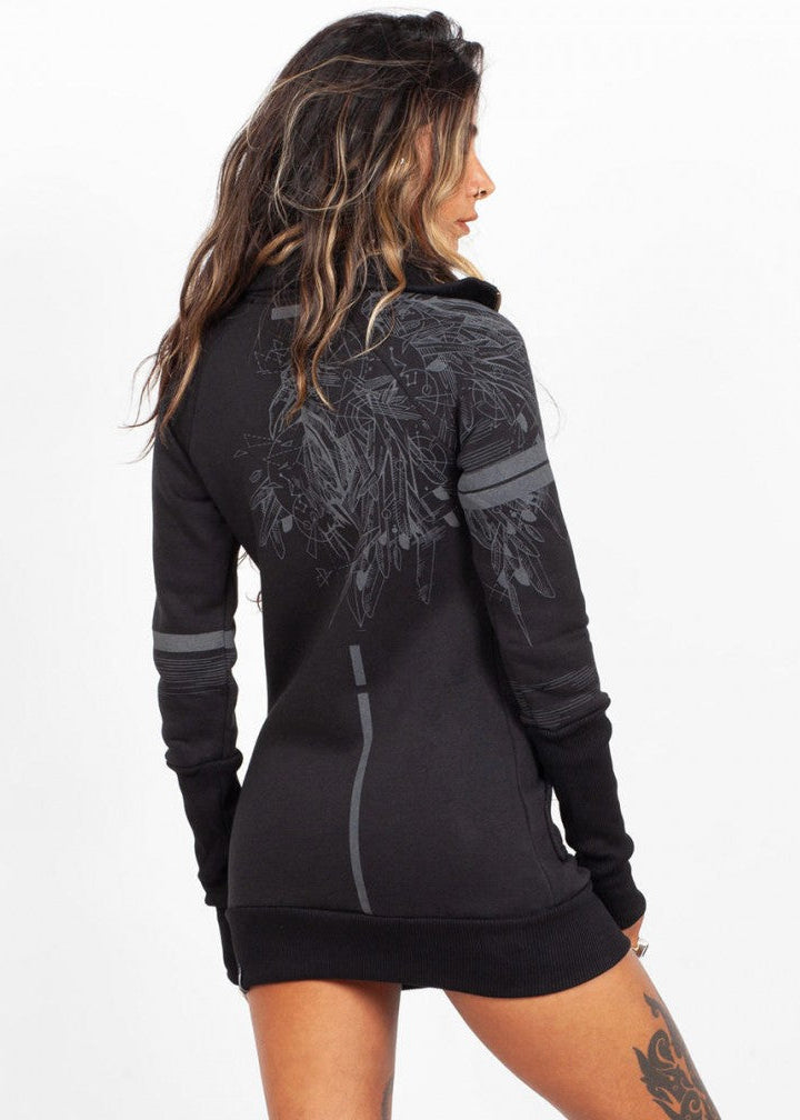 KORMORAN ZIP Hood Sweat In Black