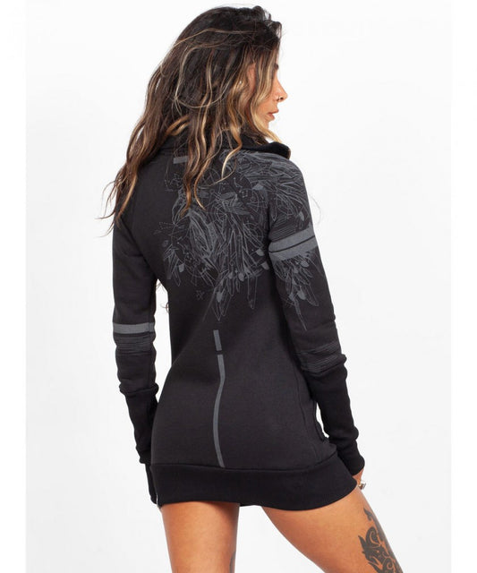 KORMORAN ZIP Hood Sweat In Black