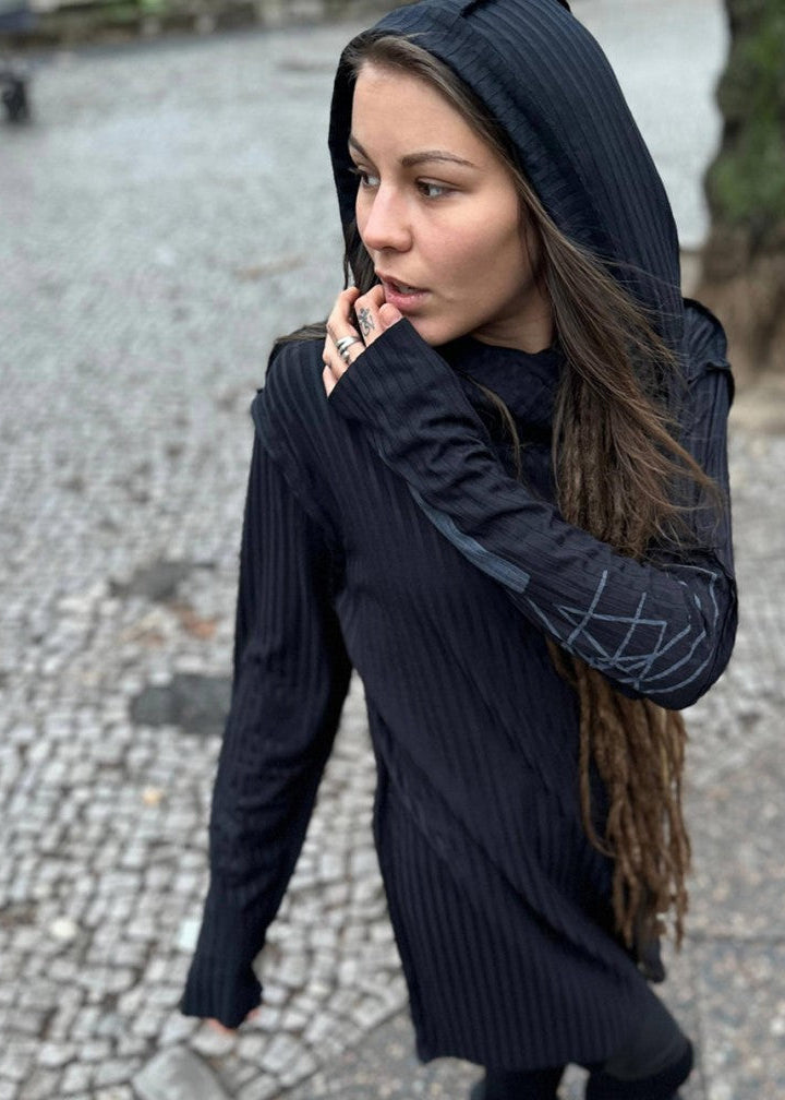 CATALIST WO Hooded Shirt In Black