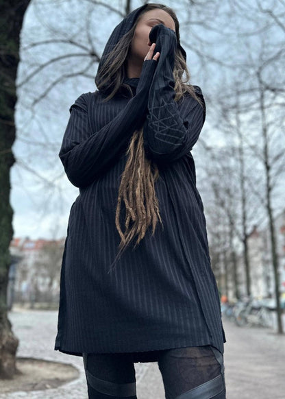 CATALIST WO Hooded Shirt In Black