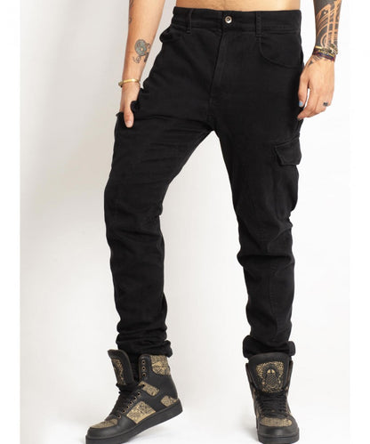 RIOT Heavy Drill Cotton Pants In Black