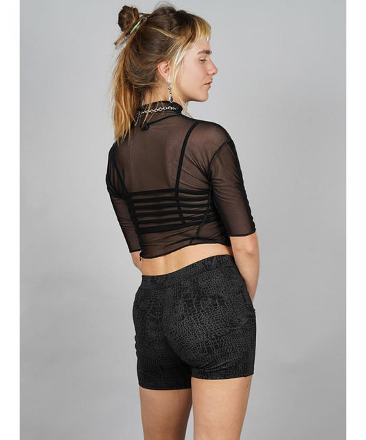 REPTILIA Shorts In Black