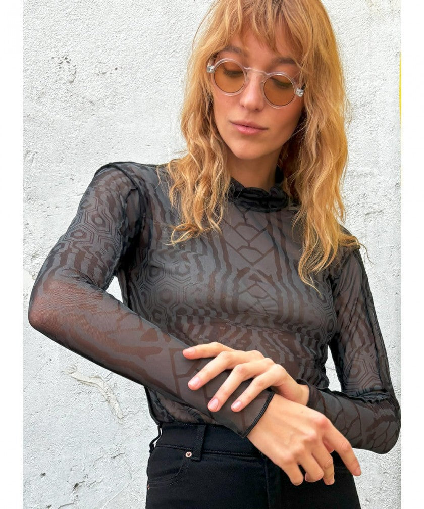 ICHI NET Long Sleeve Top