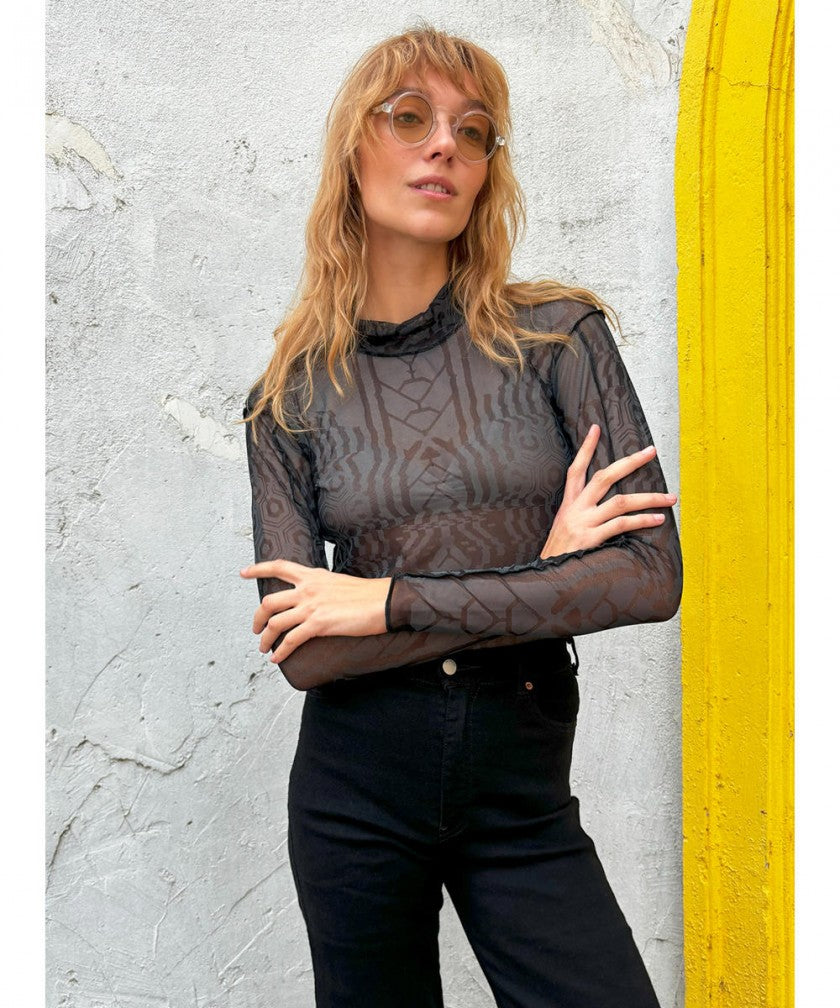ICHI NET Long Sleeve Top