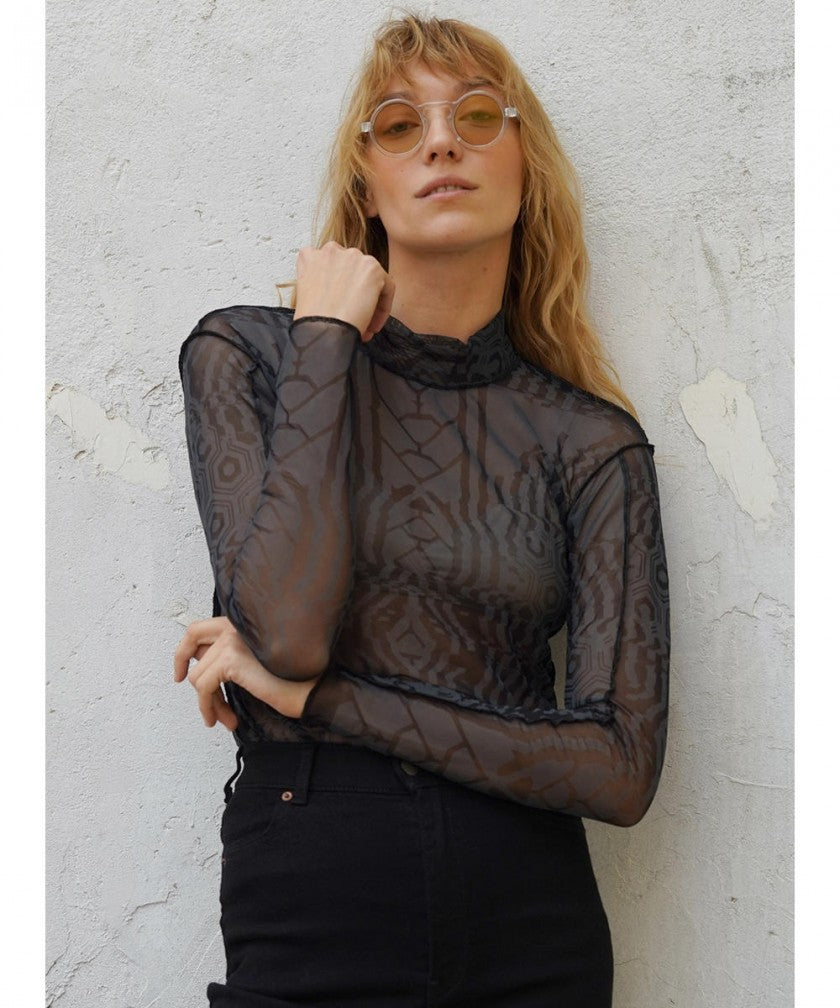 ICHI NET Long Sleeve Top