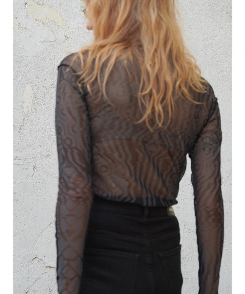 ICHI NET Long Sleeve Top