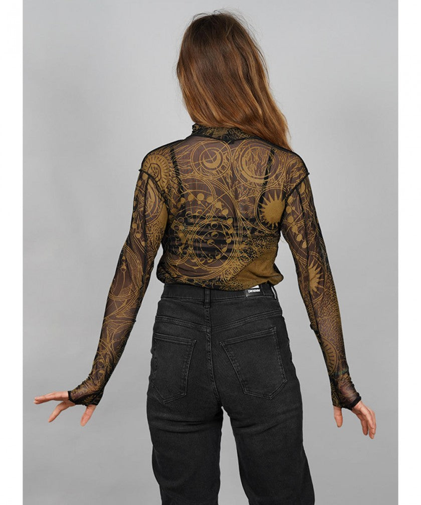 TAKARA NET Long Sleeve Top