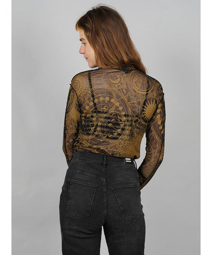 TAKARA NET Long Sleeve Top