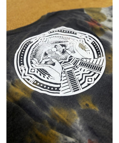 SOLOS T-Shirt In Rust Grey Tie-Dye