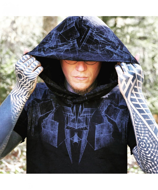 GEOMEISTER Hooded T-Shirt In Black