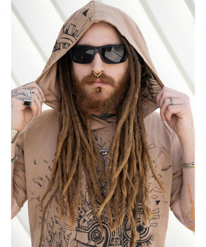 WOOD SPIRIT Hooded T-Shirt In Moka