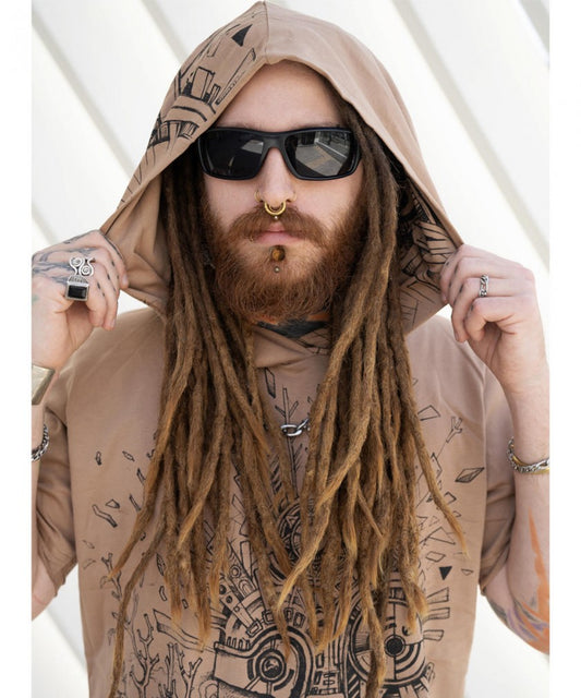 WOOD SPIRIT Hooded T-Shirt In Moka