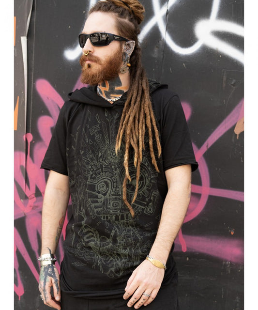 WOOD SPIRIT Hooded T-Shirt In Black